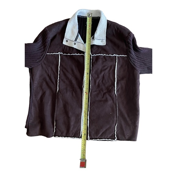 Carolyn Taylor Suede Sweater brown Jacket size : XL - Picture 8 of 8